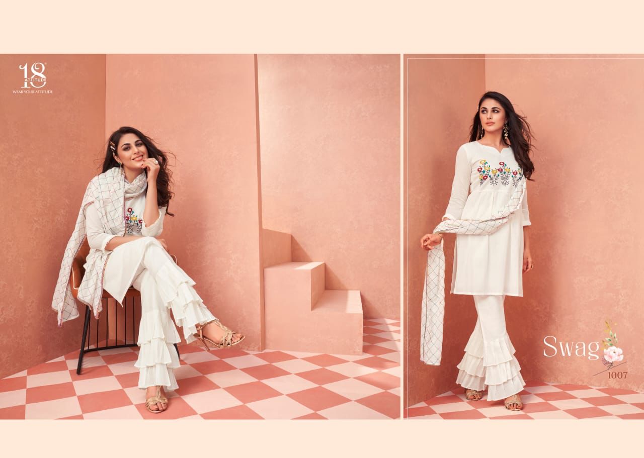 Swag By 18 Attitude 1001-1007 Readymade Salwar Suits Catalog